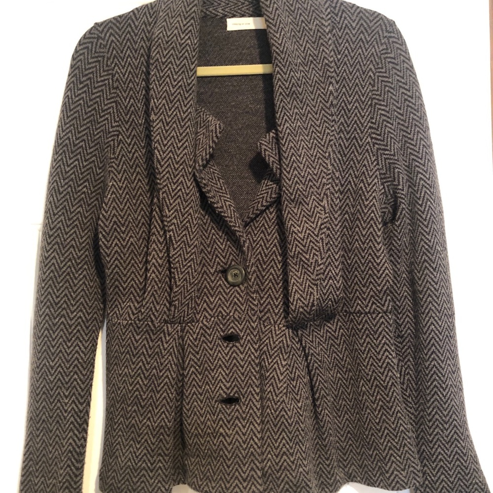 Anthropologie Gray & Black Cardigan Sweater